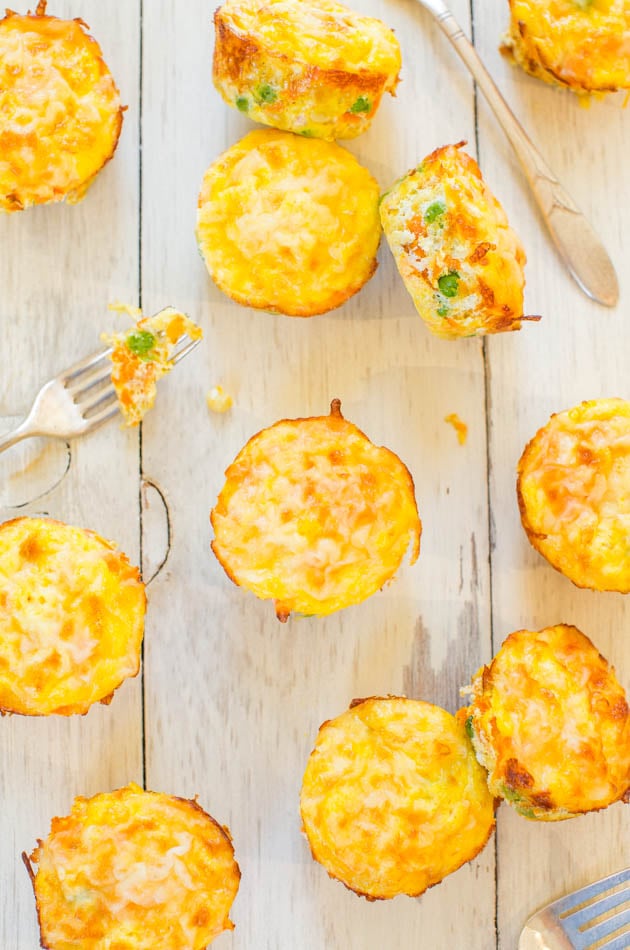 Baked egg muffins out of the oven