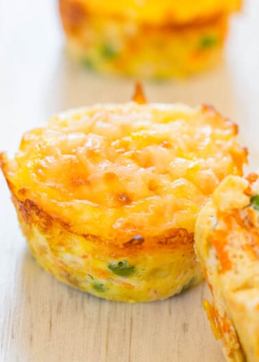 Egg muffins with vegetables and cheese