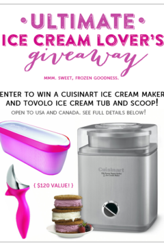 Ice Cream Lover’s Cuisinart Ice Cream Maker and Tovolo Prize Pack Giveaway