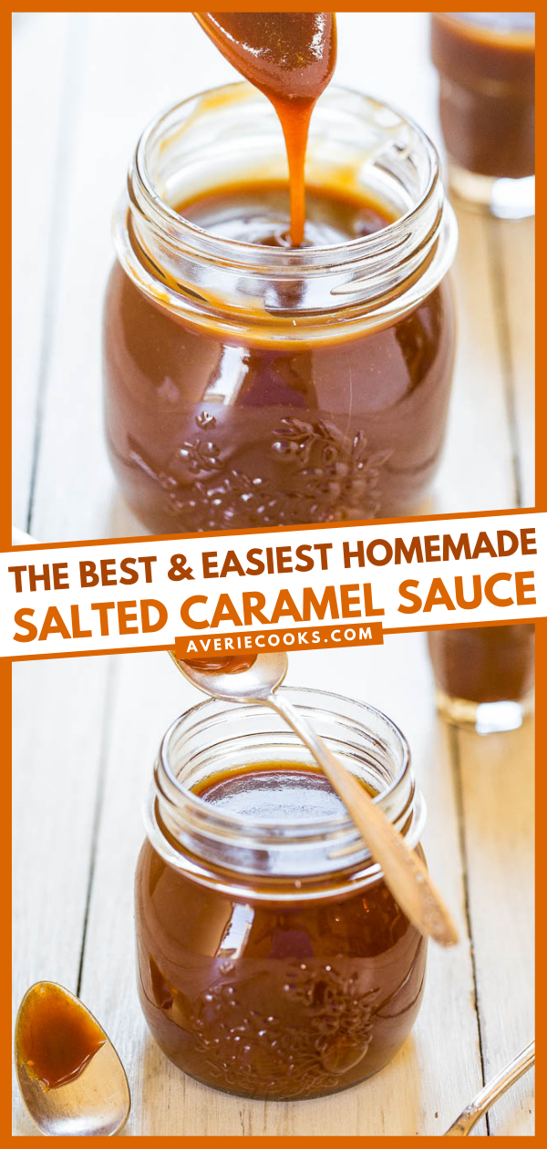 The Best Salted Caramel Sauce — This homemade salted caramel sauce is creamy, buttery, rich, thick, smooth, and blows away anything you’ll ever buy. Best of all, it's done in 15 minutes!