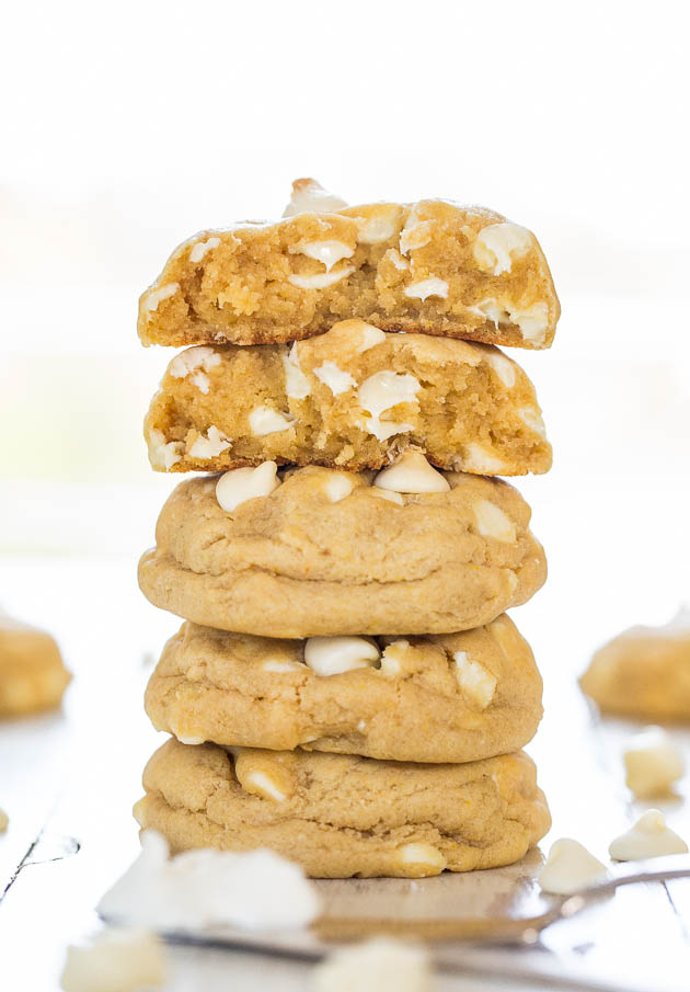 Soft and Chewy White Chocolate Cream Cheese Cookies 