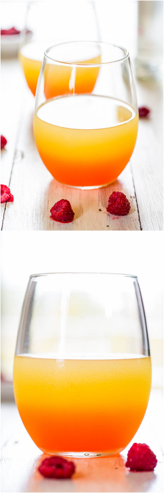 Lightened-Up Raspberry Coconut Punch - Sweet, tangy, refreshing and isn't a caloric lead balloon! But don't worry, it still packs a punch!