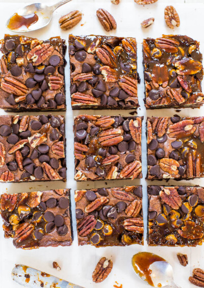 Ultra Fudgy Turtle Brownies Recipe - Averie Cooks