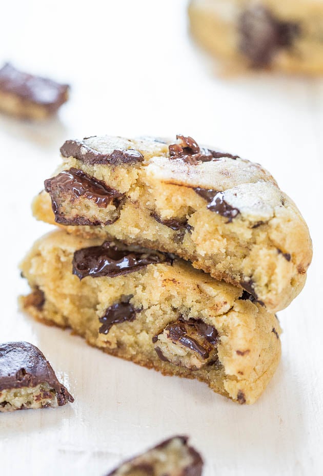 Mounds Bar Chocolate Chunk Cookies - Soft, chewy and stuffed to the max with dark chocolate and Mounds! Crazy good!!