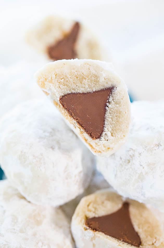 pie crust cookies filled with chocolate kiss