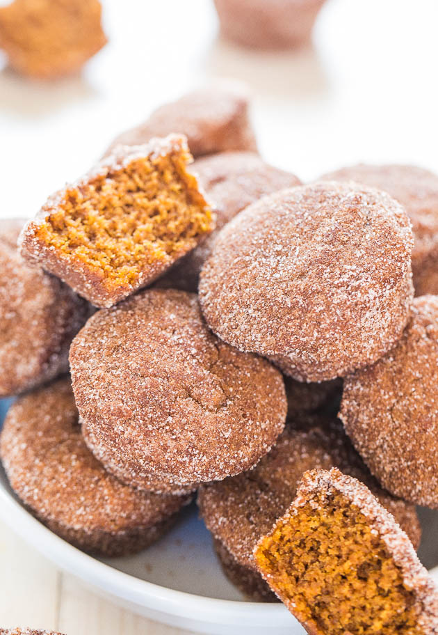 Mini Cinnamon Sugar Pumpkin Muffins