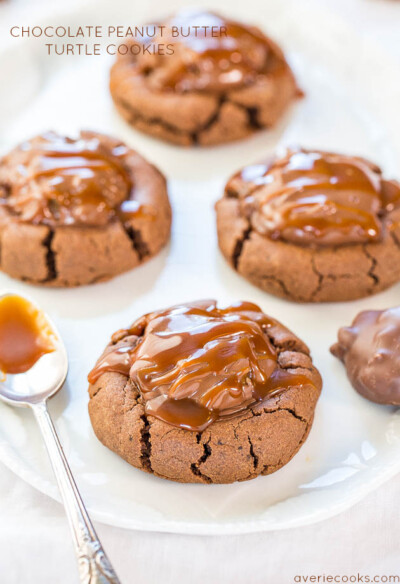 Chocolate Chip Turtle Cookies - Averie Cooks