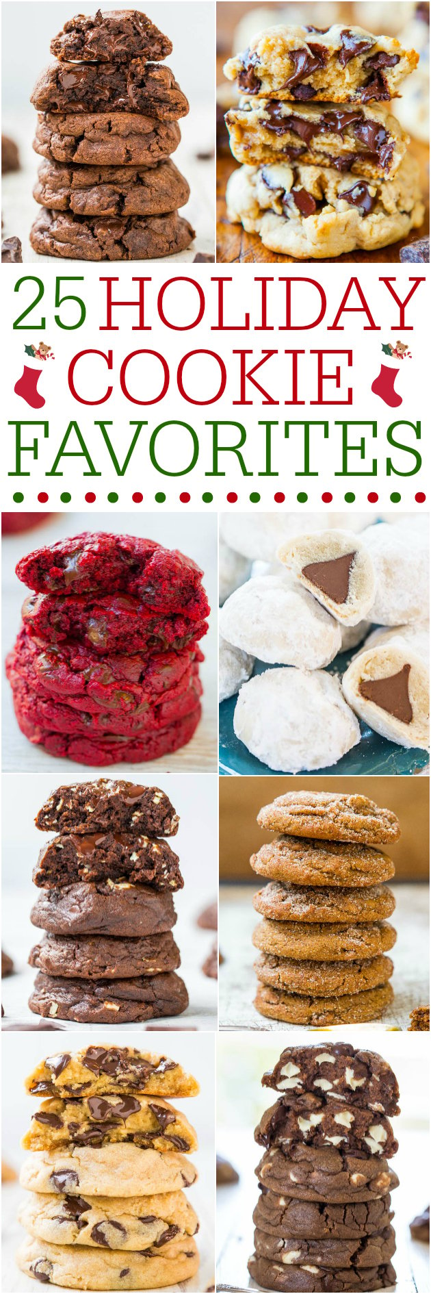 25 Holiday Cookie Favorites - The tried-and-true favorites are all here! If you need a holiday cookie recipe, this collection has you covered!!