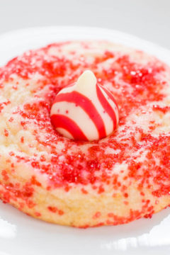 Candy Cane Blossom Sugar Cookies