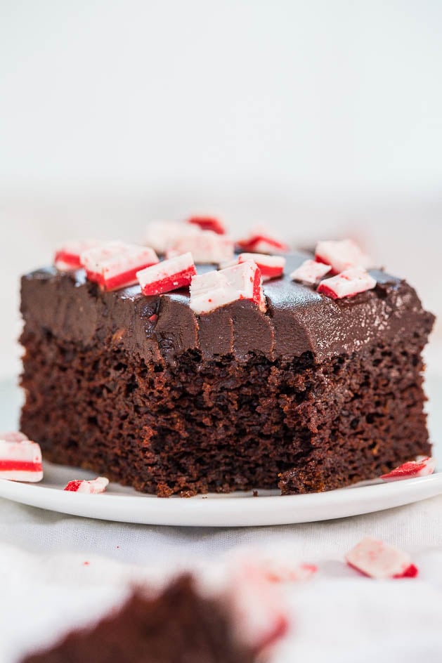 The Best Peppermint Chocolate Cake