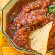 Easy Salsa Recipe made in a blender.