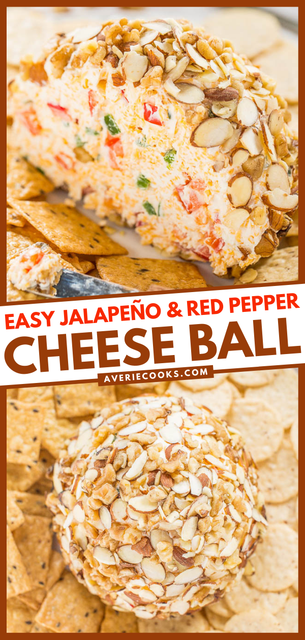 Easy Jalapeño Cheese Ball — Just spicy enough that the more you have, the more you want!! A fast, easy, and foolproof hit!!