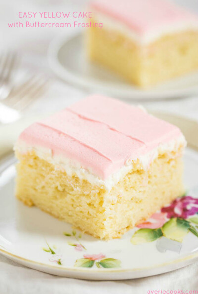 Moist Yellow Cake From Scratch (+ Vanilla Buttercream!) - Averie Cooks