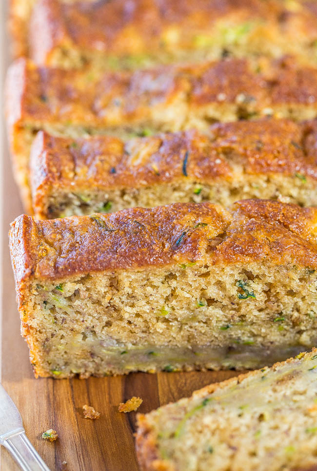 This Zucchini Banana Bread is so soft, tender, uber-moist, dense enough to be satisfying, but still light! It’s just sweet enough to taste like a dessert and not like you’re eating vegetables. It really is the BEST zucchini bread recipe!!