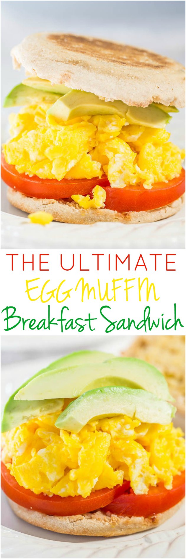 The Ultimate Egg Muffin Breakfast Sandwich - Skip the drivethru and make your own breakfast sandwich in 10 minutes! Healthier, tastes way better, and freezer-friendly for a grab-and-go easy breakfast!