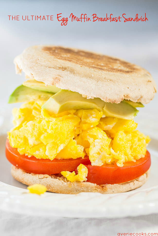 The Ultimate Egg Muffin Breakfast Sandwich - Skip the drivethru and make your own breakfast sandwich in 10 minutes! Healthier, tastes way better, and freezer-friendly for a grab-and-go easy breakfast!