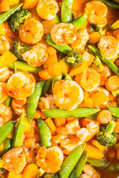 Sweet-and-Sour Shrimp and Vegetable Stir Fry