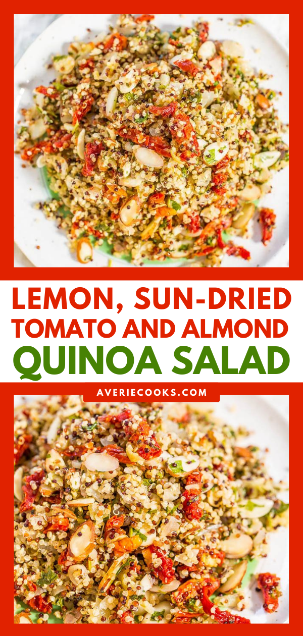 Zesty Quinoa Salad — Fast, easy, and fresh! Bright flavors and loads of texture! This clean-eating salad keeps you full and satisfied! Healthy never tasted so good!! (No mayo and great for outdoor events or lunch boxes!)