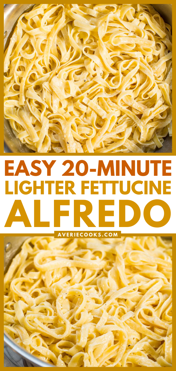 Fettucine alfredo is a dish my family loves but I rarely make it because it can be a caloric lead balloon.  Until now.