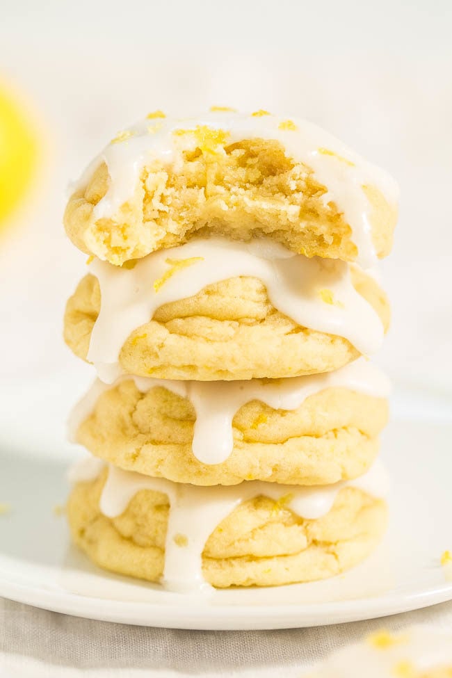 Softbatch Glazed Lemon Cream Cheese Cookies