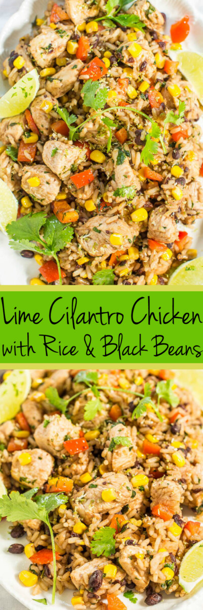 Cilantro Lime Chicken and Rice - Averie Cooks