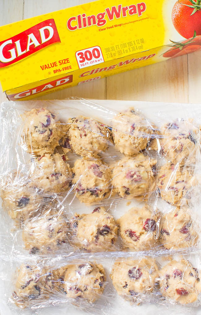 Soft and Chewy Cranberry White Chocolate Chip Cookies - Super soft, buttery, and a holiday baking must-make!! Very popular at cookie exchanges and everyone will want the recipe! So good!!