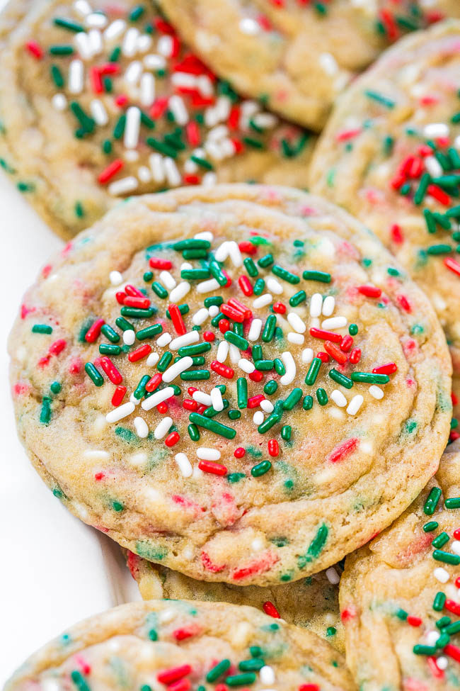 Softbatch No-Roll Holiday Sprinkles Cookies 