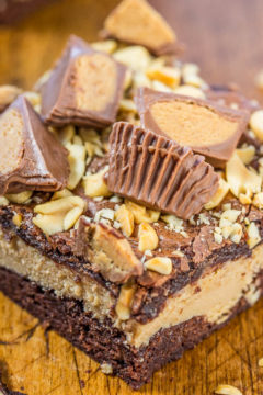Peanut Butter Cup Cheesecake Brownies
