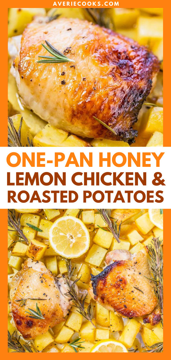 Fast, easy dinners with zero cleanup that are packed with so much flavor are always winners. My family loved the moist, juicy, honey lemon chicken and the tender, roasted potatoes.