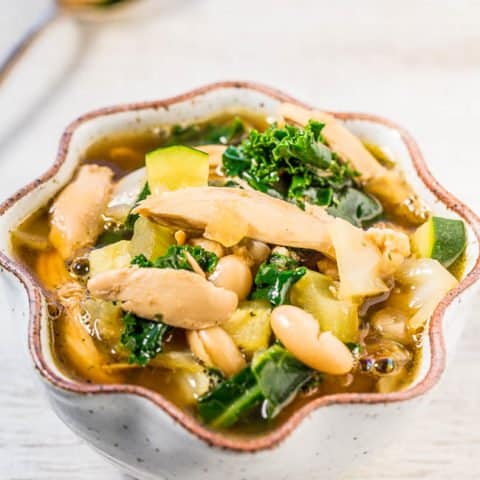 Easy 30-Minute Kale, White Bean, and Chicken Soup