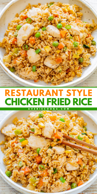Easy Better-Than-Takeout Chicken Fried Rice - Averie Cooks
