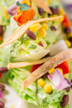 Mexican Wedge Salad with Creamy Avocado-Cilantro Dressing