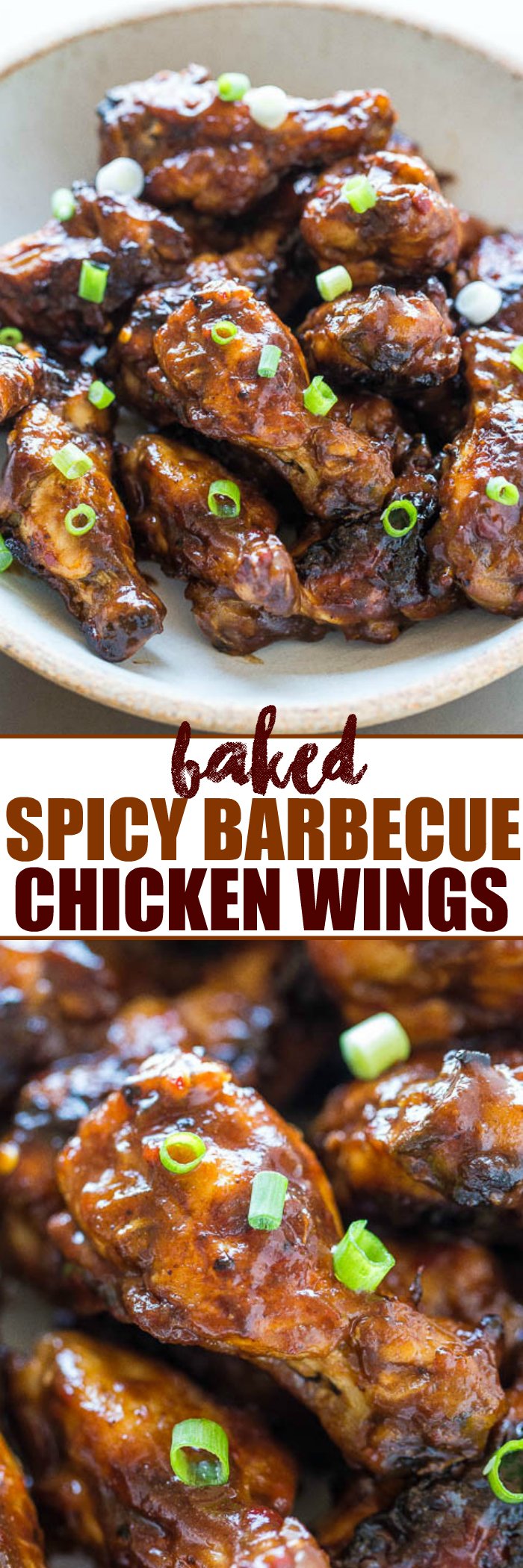 Spicy Baked BBQ Chicken Wings — These baked bbq chicken wings are perfect for entertaining, parties, or whenever you’re craving juicy chicken wings. Bonus: you only need 5 ingredients!