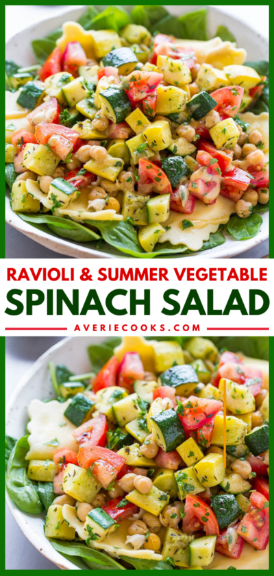 Summer Ravioli Salad Recipe - Averie Cooks