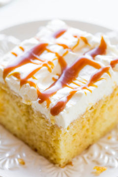 Caramel Cream Poke Cake