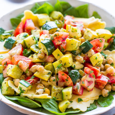 Summer Ravioli Salad Recipe - Averie Cooks