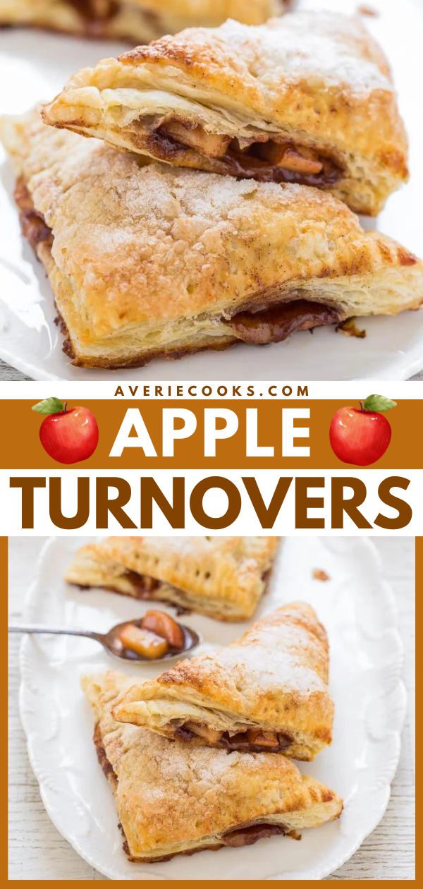 Puff Pastry Apple Turnovers — These apple turnovers take just 15 minutes to prep and are filled with the most incredible cinnamon apple filling. These are the ultimate fall dessert! 