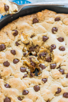 Chocolate Chip Marshmallow Skillet Cookie