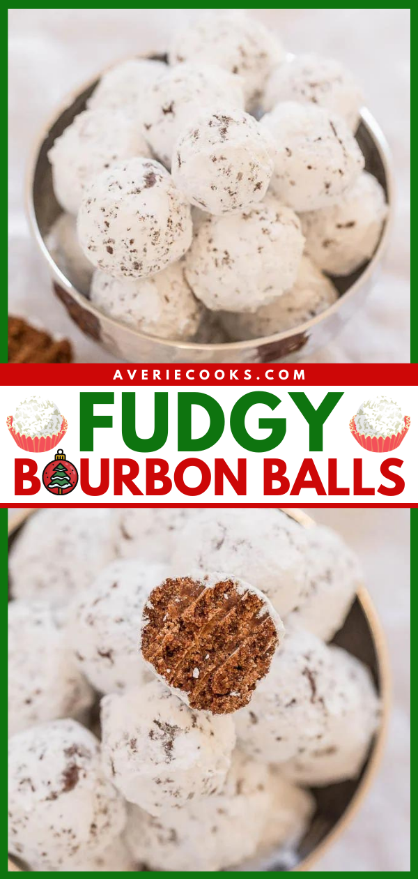 Fudgy Bourbon Balls — These bourbon balls only take 15 minutes of prep and you can make them days (or weeks) in advance, and just one appliance is dirtied! 