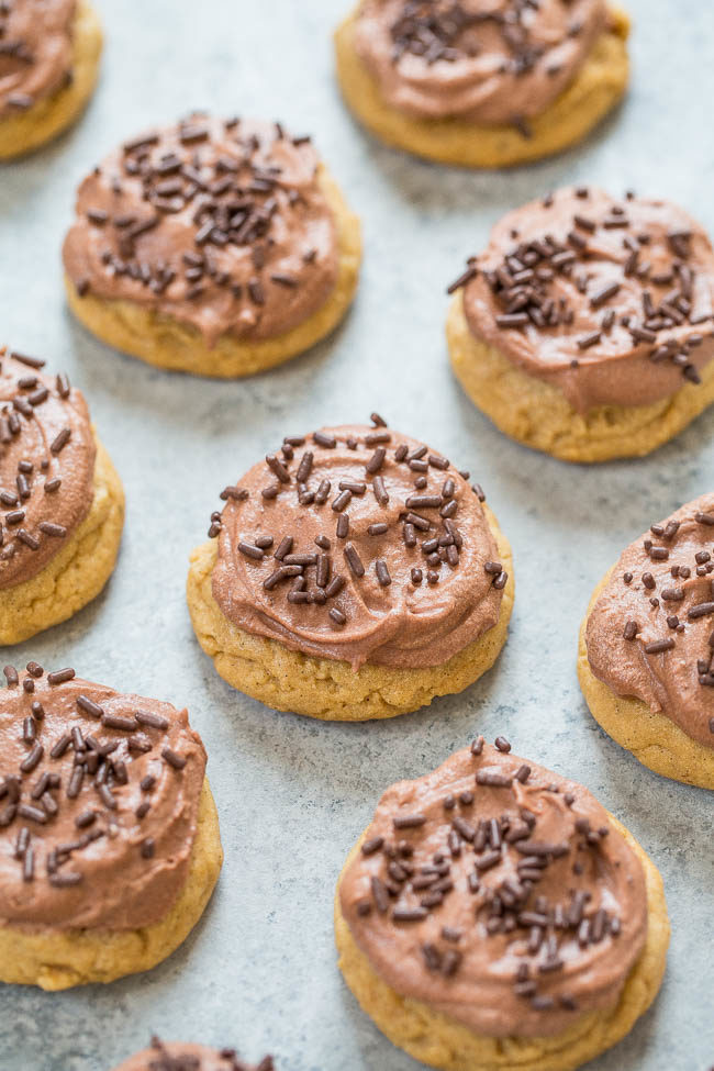 Chocolate Frosted Peanut Butter Cookies