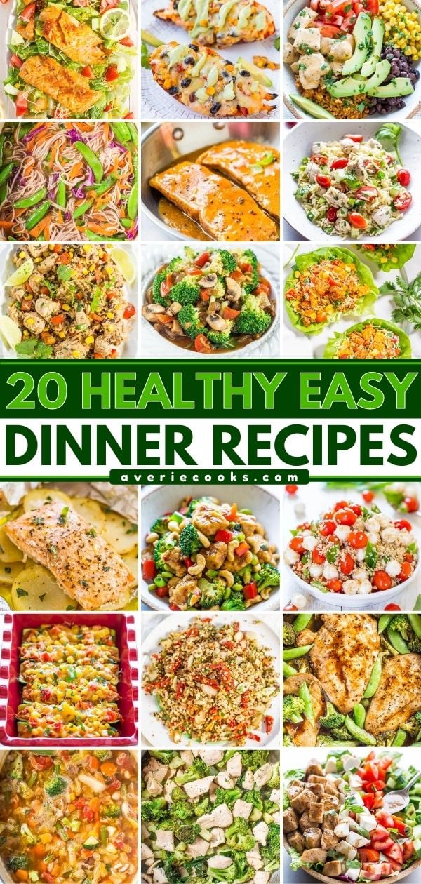 20 Healthy Easy Dinner Recipes - Looking for healthy, easy recipes that taste GREAT and everyone in the family will love? Plenty of options here that you'll want to put into your regular rotation!!