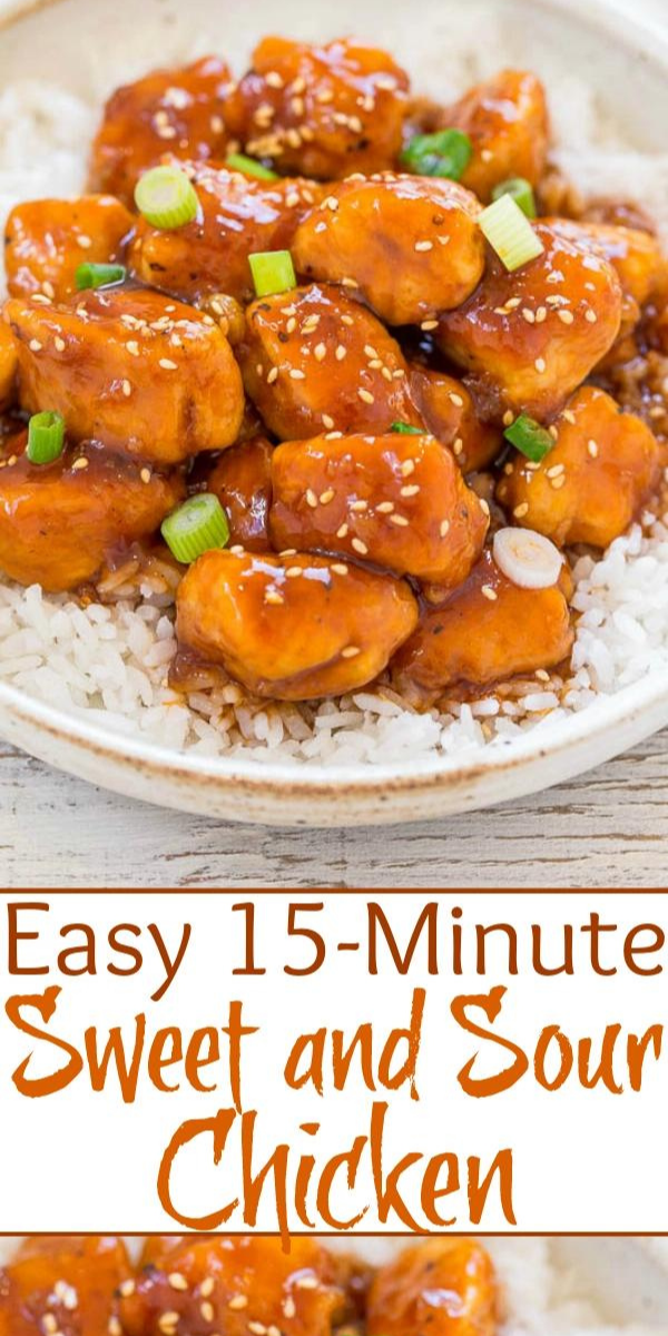 https://www.averiecooks.com/easy-15-minute-sweet-sour-chicken/ - Easy 15-Minute Sweet And Sour Chicken