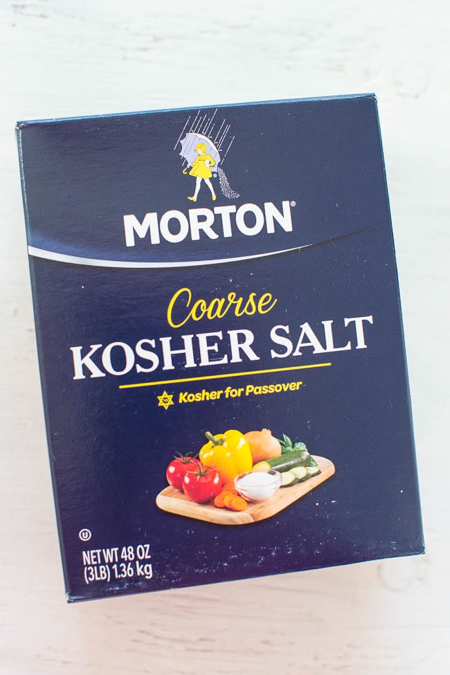 Morton kosher salt for Honey Lemon Salmon 
