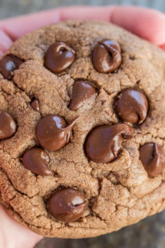 Soft and Chewy Nutella Chocolate Chip Cookies