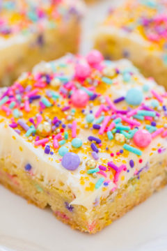 Springtime Sugar Cookie Bars with Cream Cheese Frosting