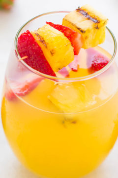 Grilled Pineapple Strawberry Lemonade Sangria