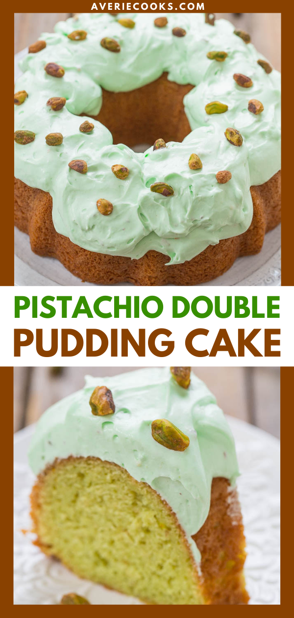 Classic Pistachio Cake — This pistachio cake is a retro cake recipe that takes just 10 minutes to prep! It's made with instant pudding mix to make it super flavorful and light!