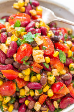 Skinny Mexican Bean Salad with Corn
