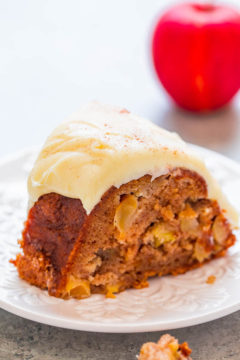 Apple Cinnamon Spice Cake with Cream Cheese Frosting