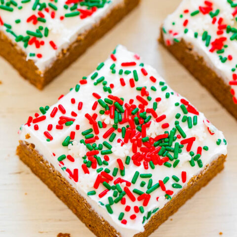 Gingerbread Bars with Cream Cheese Frosting 